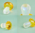 Colourful mushroom crystal decorative craft measuring 40x53mm in modern geometry design