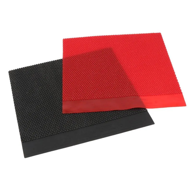 Small particle table tennis rubber sheet in black and red colours for racket assembly
