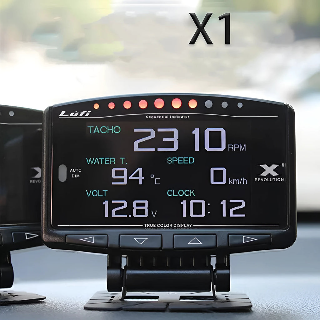 X1 English version LED automotive OBD diagnostic instrument with metal housing.