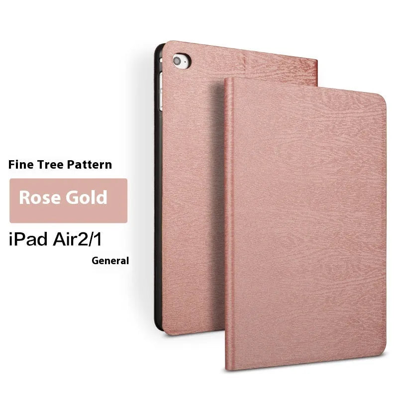 Sapphire blue imitation leather protective bracket cover for Apple iPad on a table