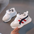 Children's casual sneakers with Velcro fastening in white, beige, or khaki with non-slip rubber soles