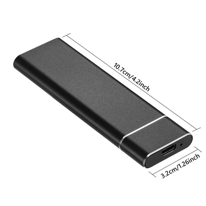 6TB ultra-thin metal external hard disk with data cable and power supply, in choice of five colours.