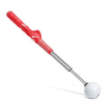 Telescopic golf swing training aid in stainless steel available in three colours