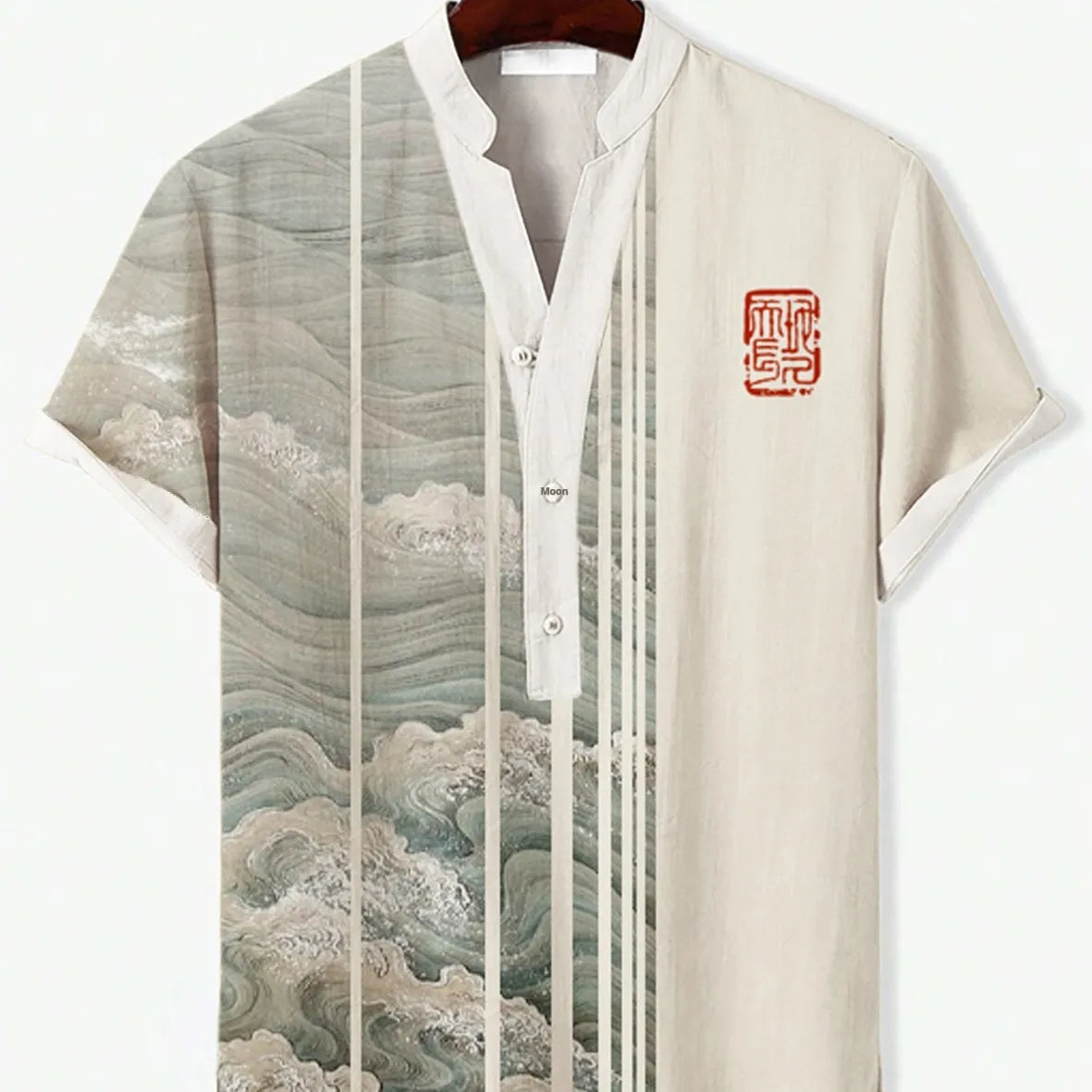 Short sleeve casual shirt with a 3D digital animal pattern print, available in various colours and sizes.