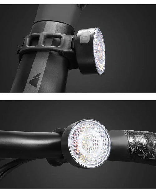 Gaciron W08F-20 bicycle LED headlight with motion sensor, clip attachment, and USB rechargeable design