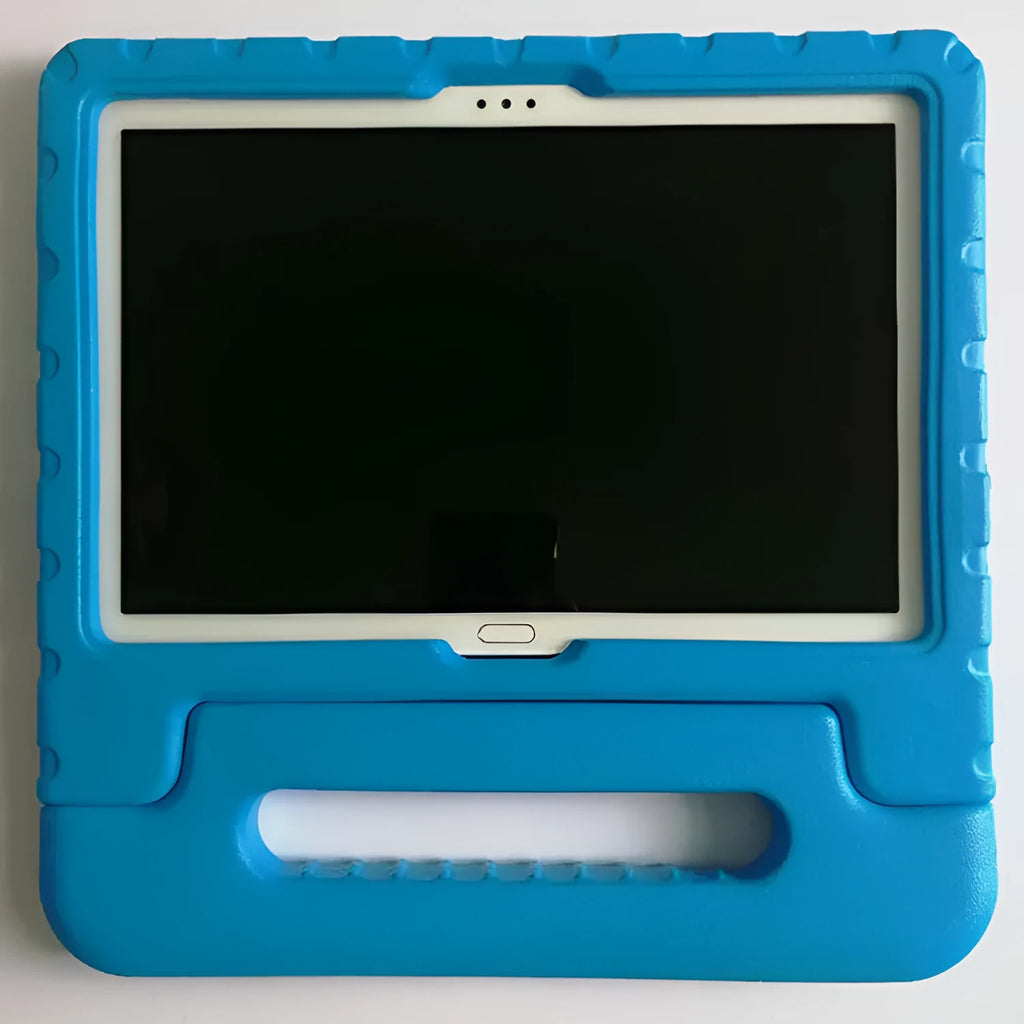 Huawei Enjoy 10.1 inch tablet protective case in EVA foam, showing colour options and style examples.