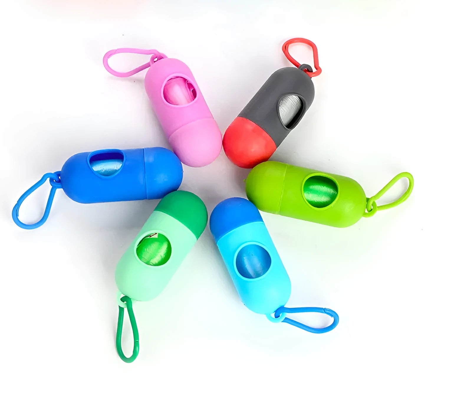 Disposable dog waste cleanup bags in 22.5 by 30 cm size with multiple colour options