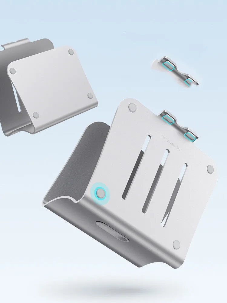 Aluminium alloy rotary notebook cooling bracket with stripe-pattern 4.07mm thick plate in silver colour