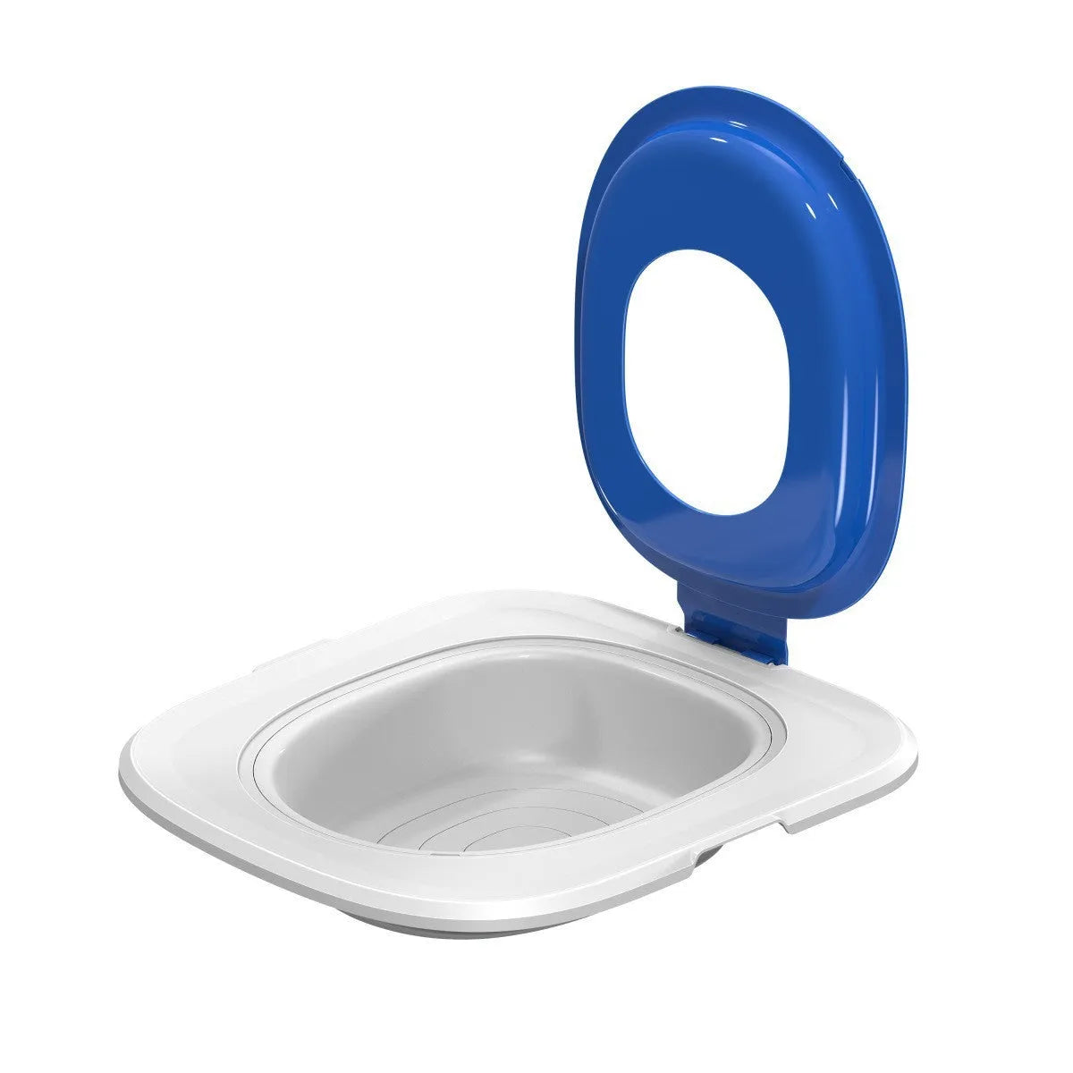 Fifth generation ABS plastic cat toilet trainer mat in blue colour.