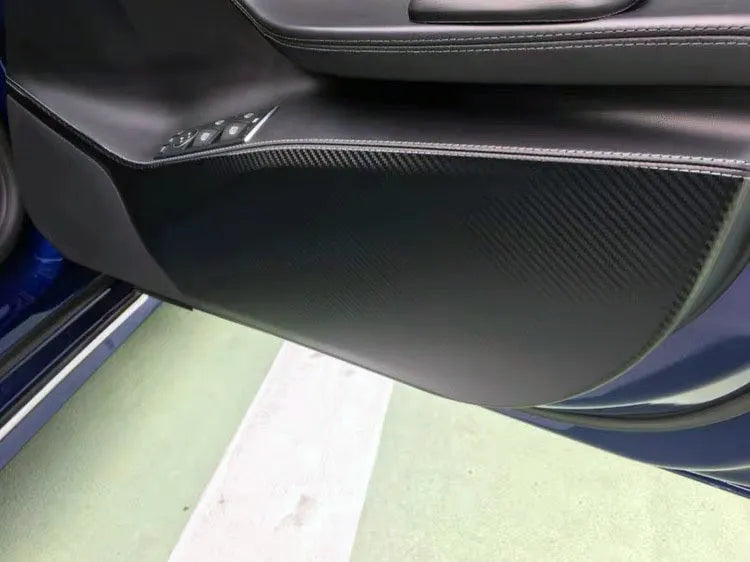 Clear carbon fibre protective film for Tesla Model S front and rear car doors