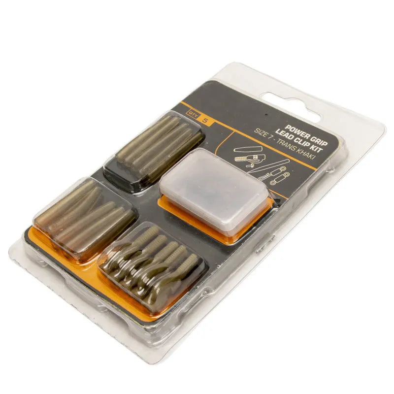 European carp fishing 30-piece accessory set with anti-winding pipes, threaded hoses, rotation pieces, and screws on card
