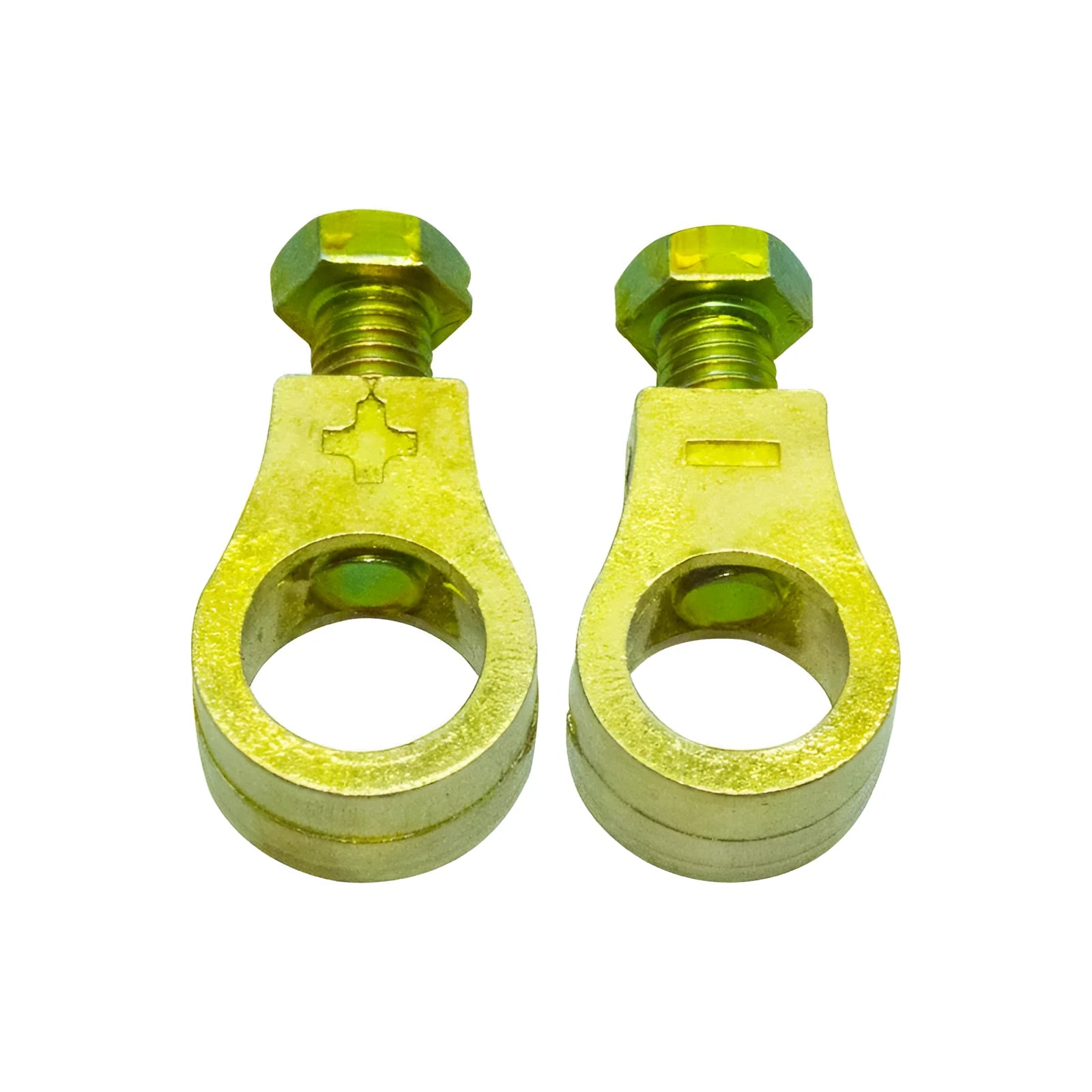 Pure copper automotive battery clamp with hinged design