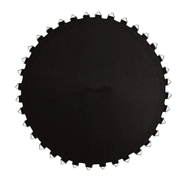 Round trampoline elastic fabric replacement cloth in polypropylene material showing button fastenings