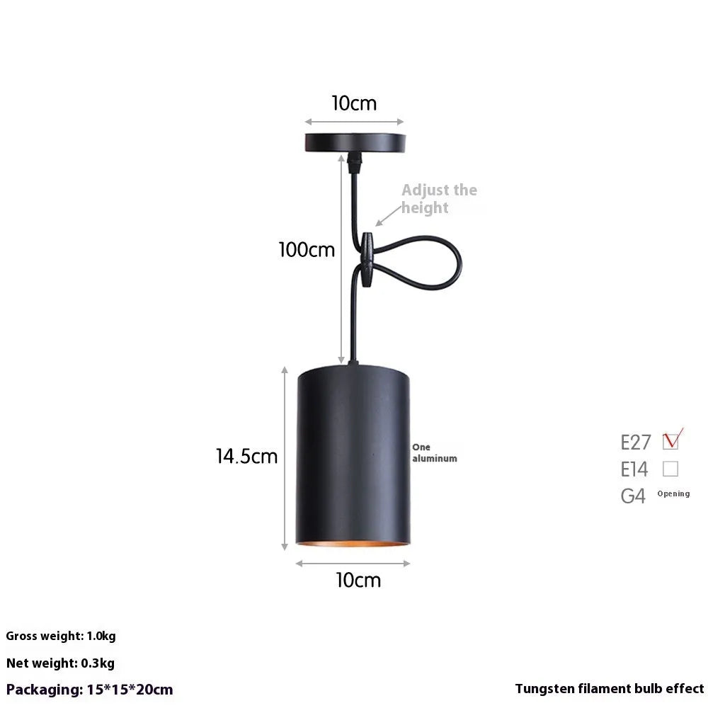 Retro iron art chandelier ceiling light in matte black finish for bedroom or living room