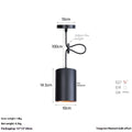 Retro iron art chandelier ceiling light in matte black finish for bedroom or living room