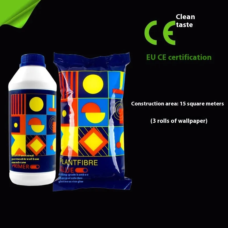 Three rolls of glue E model glutinous rice wallpaper adhesive with clean smell formaldehyde-free formula