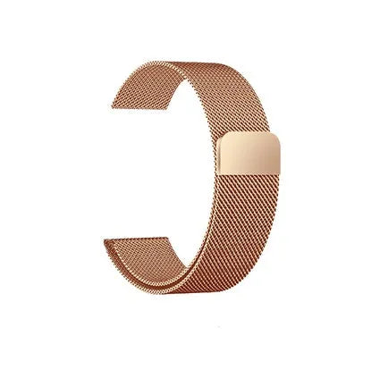 Stainless steel watch strap in silver, shown with measurements for 38mm/42mm cases and 22mm/24mm lugs.