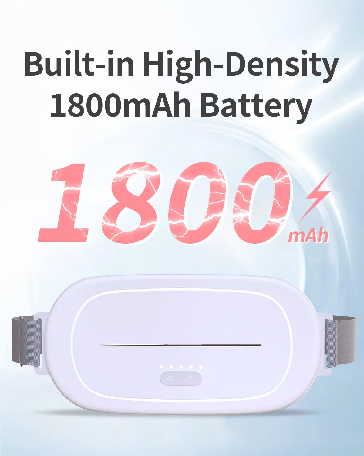 White electric uterine warming device with a soft flannel pad and power cable on a bed.