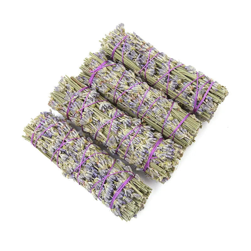 A single, 4-inch long dried flower aromatherapy stick with lavender scent on a neutral background.