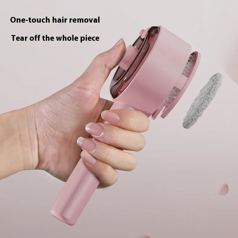 Ceramic White pet grooming brush with UVC light and spray mist function for dogs and cats.