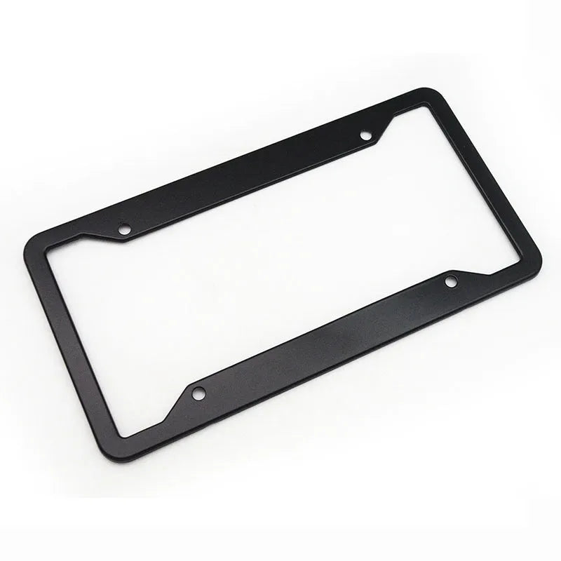 Aluminium alloy stainless steel license plate frame in black, grey, silver, or stainless steel finish.