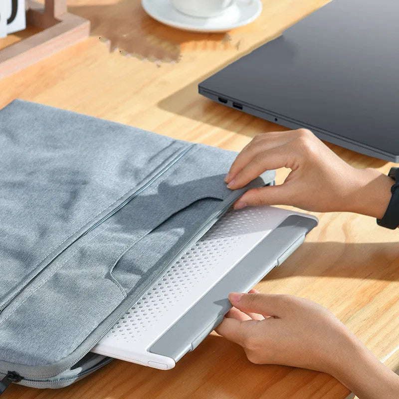 Portable alloy notebook stand 287x207x0.8 mm for laptops under 16 inches black or white