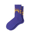 New Flame pure cotton sports socks for men and women in black and blue colour