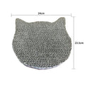 Corrugated paper cat scratcher toy in fish shape size 28x15x2.5cm for claw grinding.