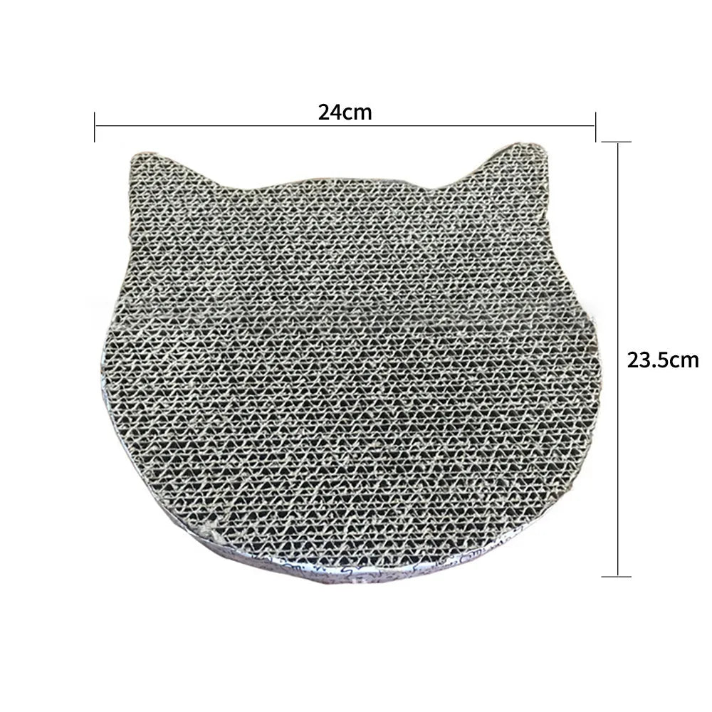 Corrugated paper cat scratcher toy in fish shape size 28x15x2.5cm for claw grinding.