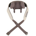 Milky white shoulder and neck massager with kneading mechanism and infrared therapy function