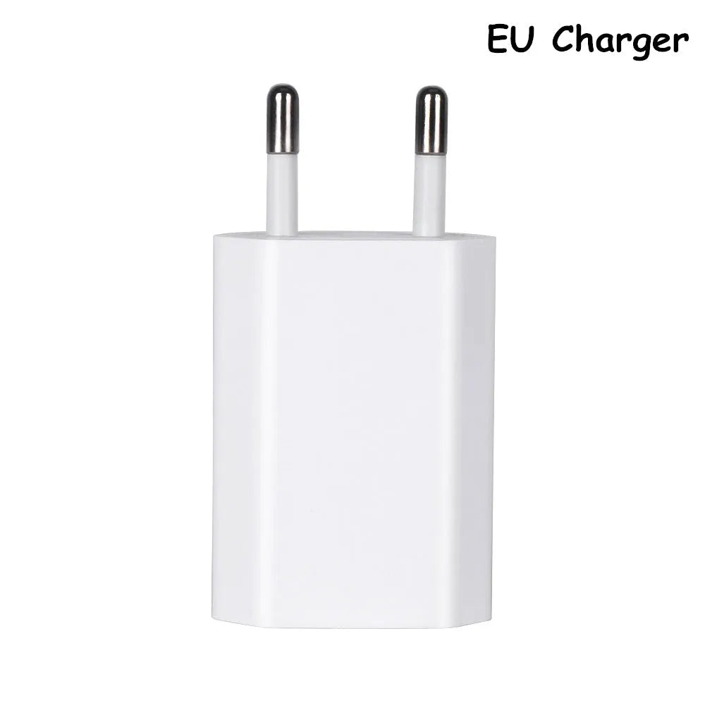 5V 2A USB wall charger with Lightning cable compatible with iPhone and iPad models