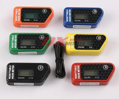Black waterproof LCD digital countdown timer for machinery maintenance