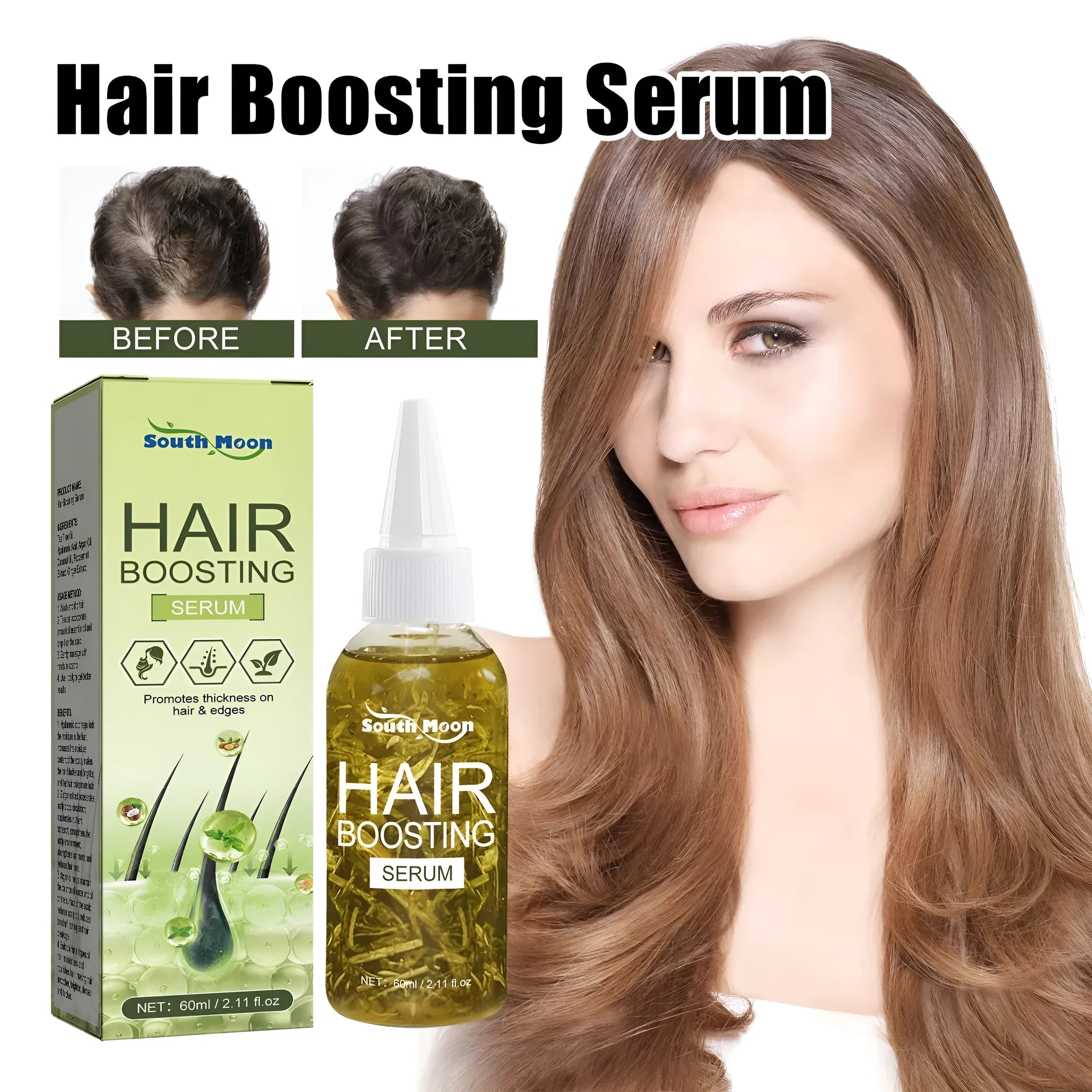 60ml bottle of anti-fall repair hair essential oil for dry ends