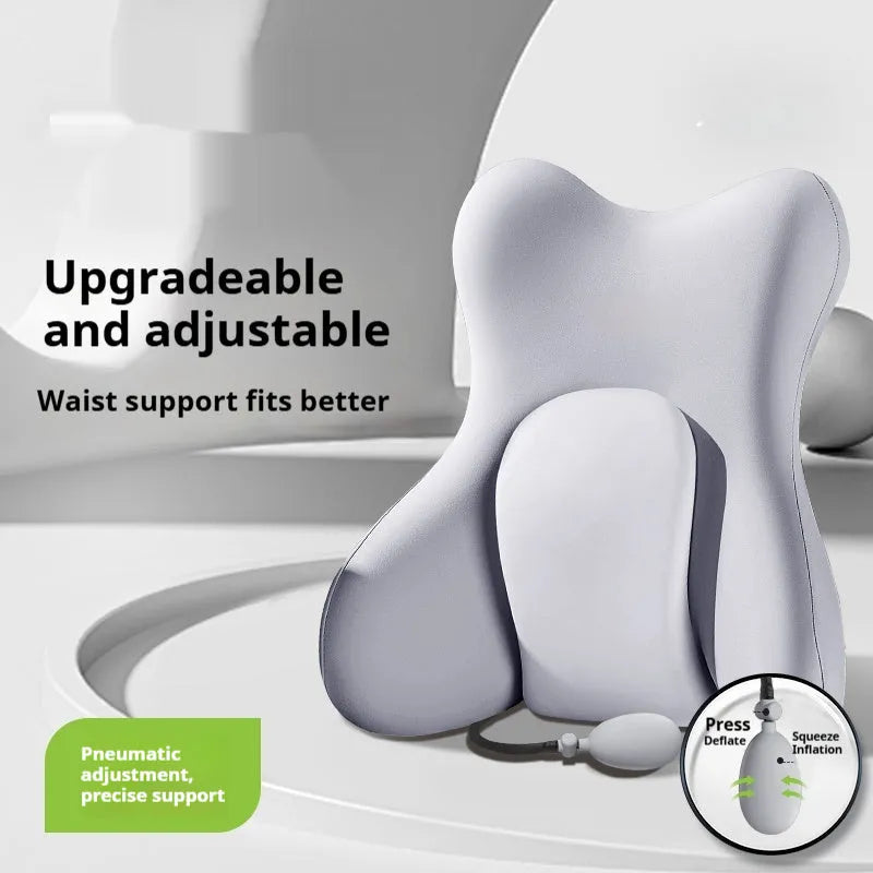 Ergonomic memory foam backrest waist pad in multiple colour options with removable cover