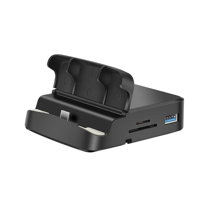Black Type-C docking station bracket with USB and HDMI ports for MacBook