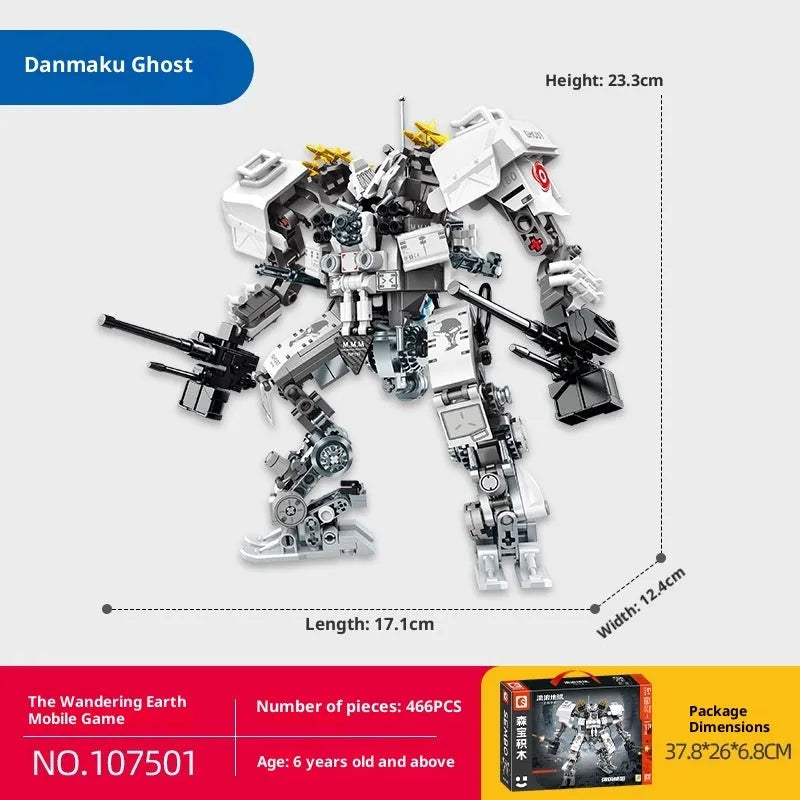 Deep cannon chariot assembly model building blocks toy for boys plastic small particles colour options