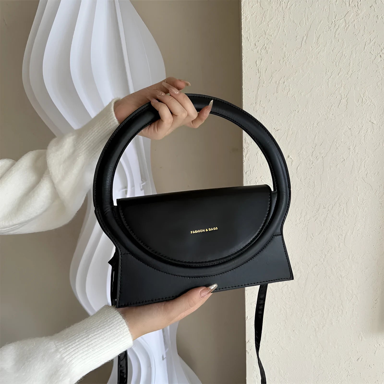 PU square messenger shoulder bag with mobile phone pocket in multiple colour options