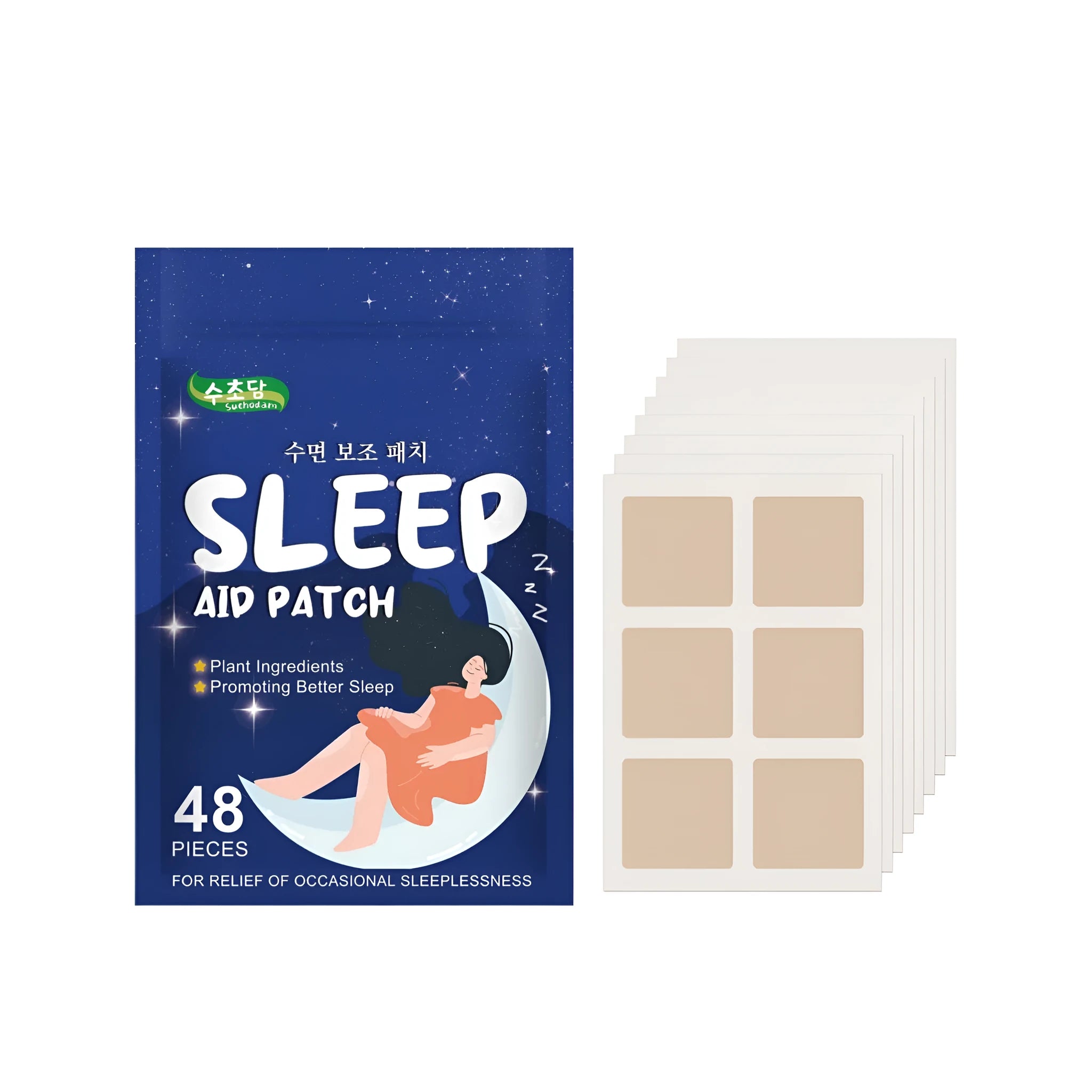 Sleep aid patch 48 pieces with plant extracts on skin application