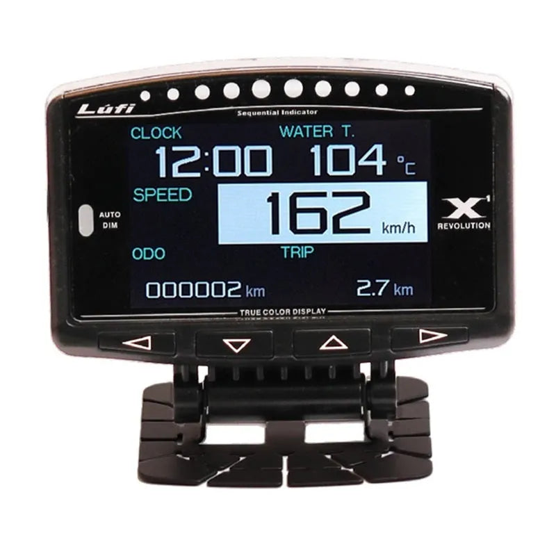 X1 English version LED automotive OBD diagnostic instrument with metal housing.