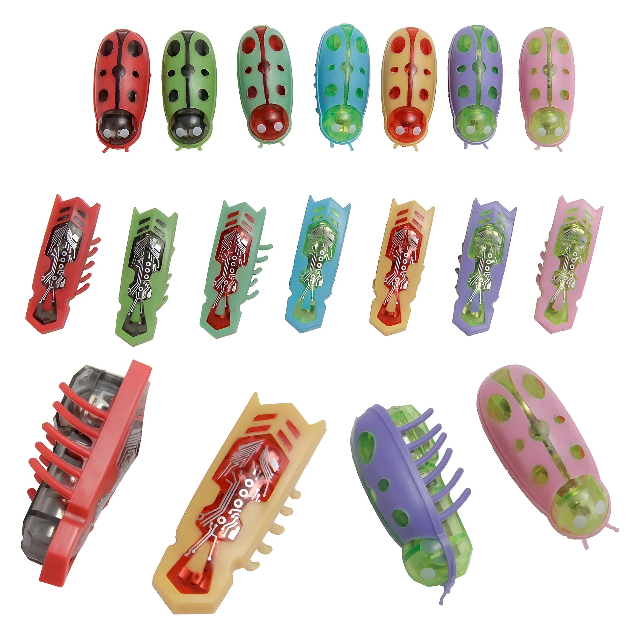 Electric bug cat toy with motorised walking motion and ladybird design