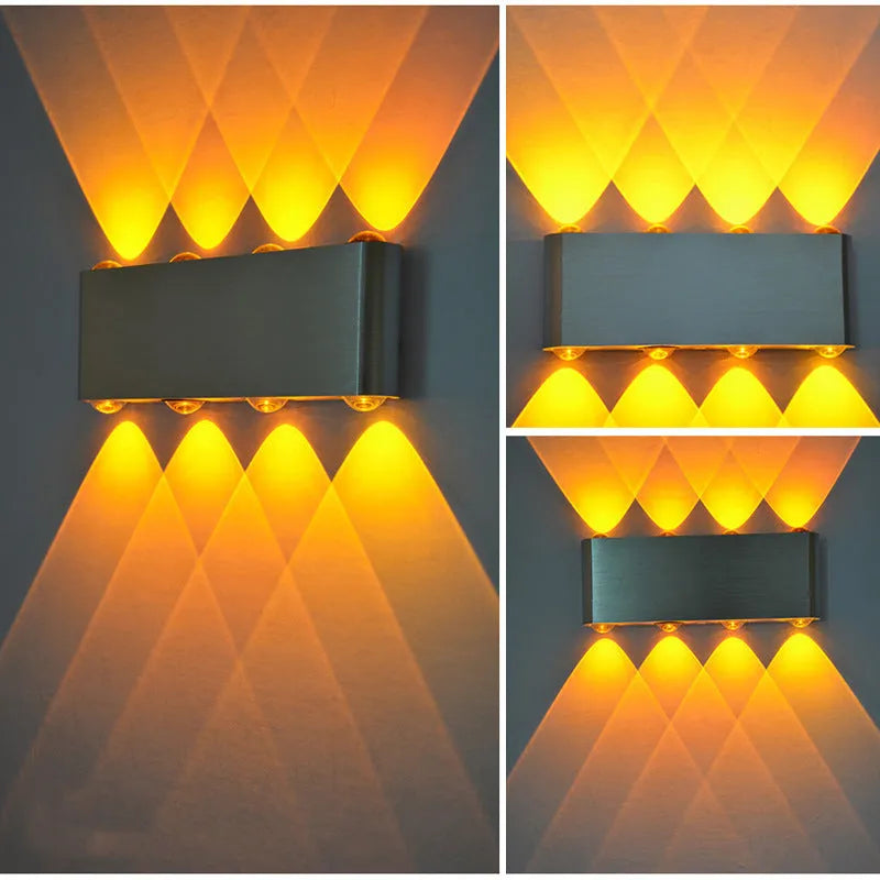 Modern aluminium LED corridor lamp with compact dimensions for home lighting installation