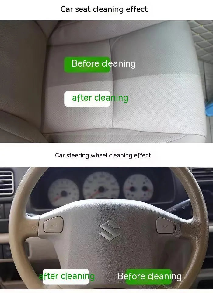 Wash free fabric roof foam cleaner bottle with sponge wipes and towel for car interior cleaning