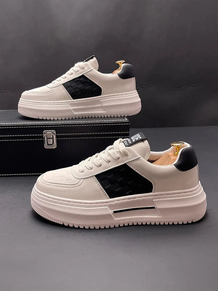 Casual cloth sports shoes with rubber foam soles in white-green and white-black colour options.