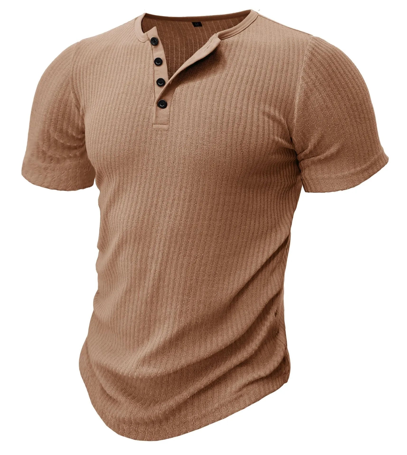 Men's slim-fitting sports T-shirt in polyester available in five colours with muscle emphasis design
