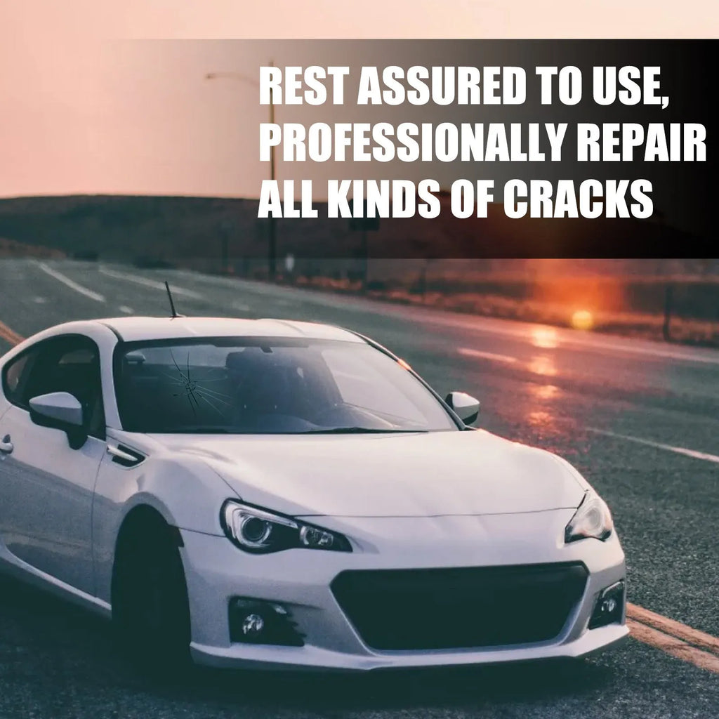 Car windshield repair agent crack kit with 20ml solution and curing films