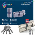 70mm European standard knob lock cylinder with 5 keys, multi-layer electroplated finish, available in six colours