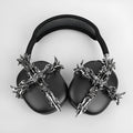 Gothic style 3D printed resin cover for Apple AirPods Max headphones in silver and gun colour options