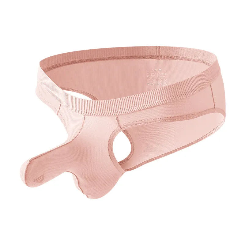 Men's low waist ice silk briefs in multiple colours showing brief styling and fabric detail