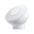 White modern bedside table lamp with Bluetooth and human body induction sensor.