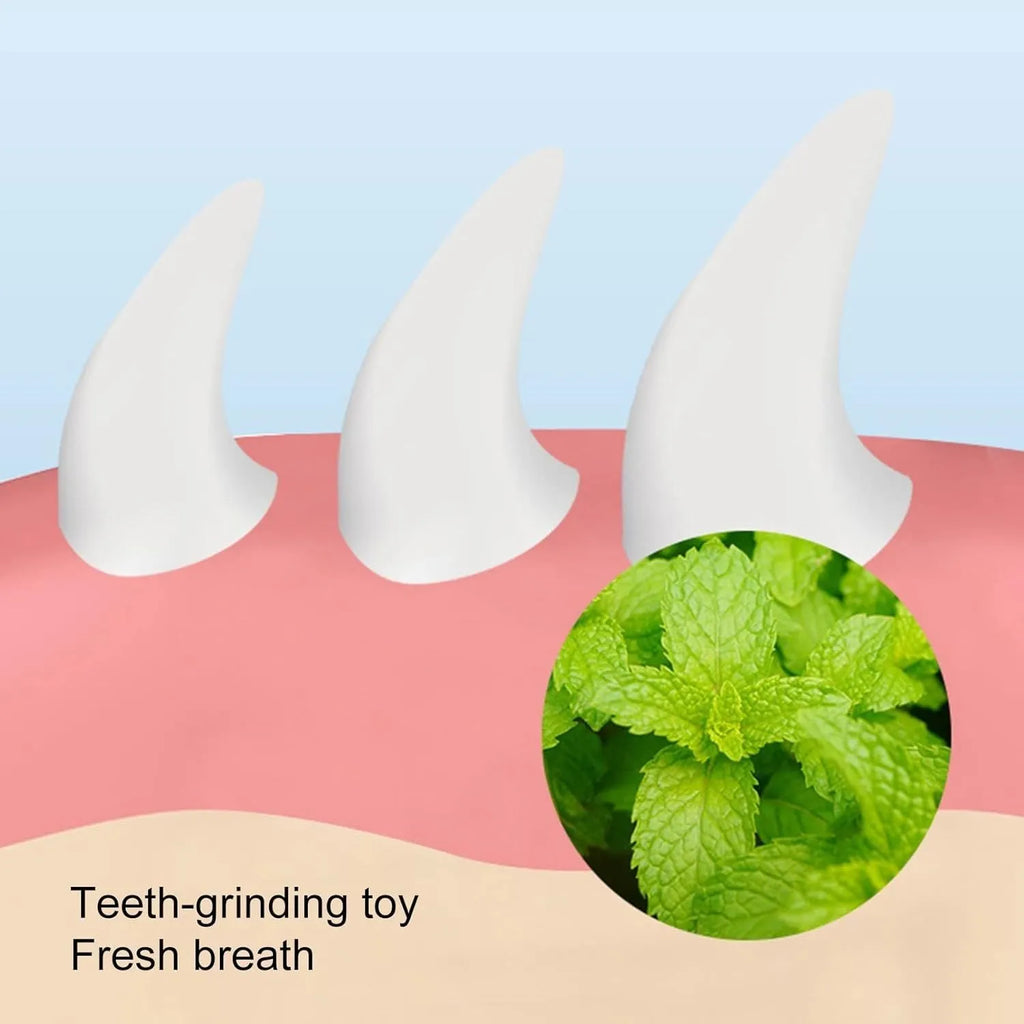 Blue carrot-shaped catnip toy with self-adhesive sticker for wall mounting